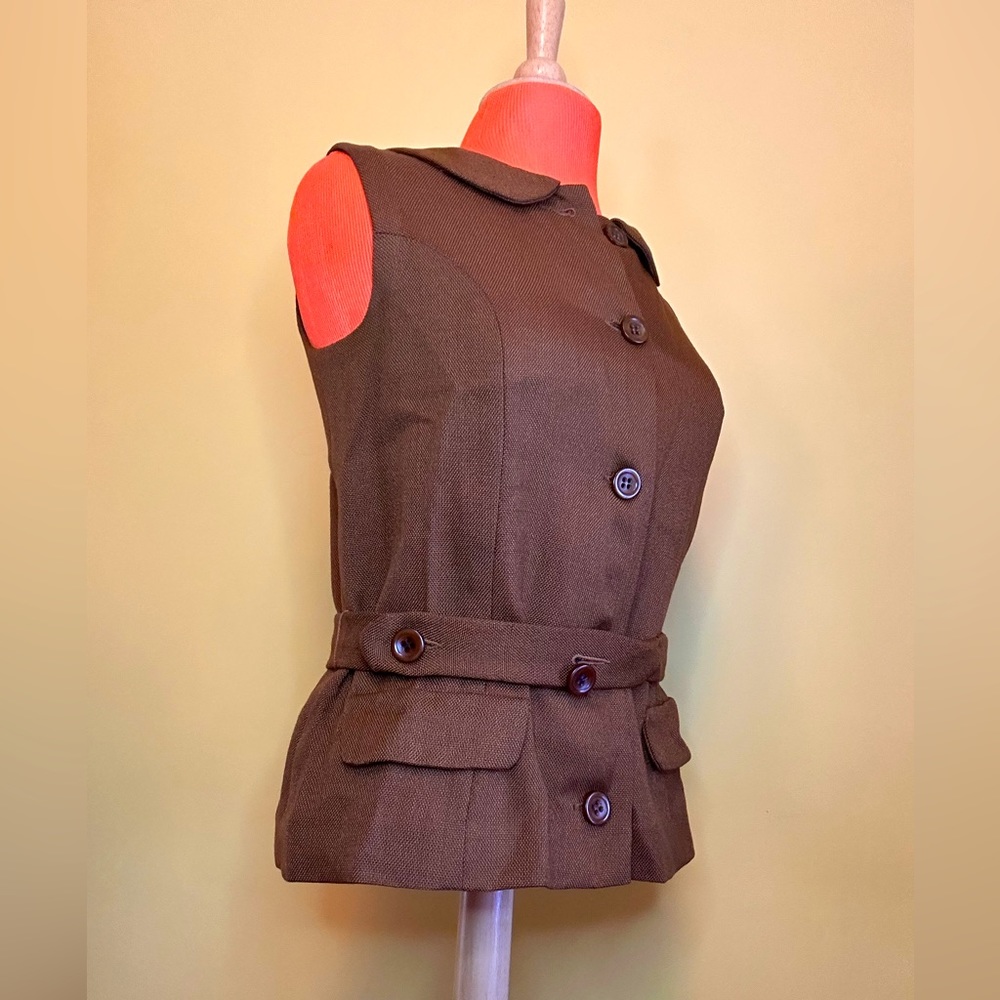 🤎 Vintage Lapel Collar Vest Coat! 🤎